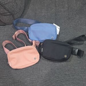 lululemon athletica Crossbody Bags Bundle of 3 in Pink, Blue, and Black